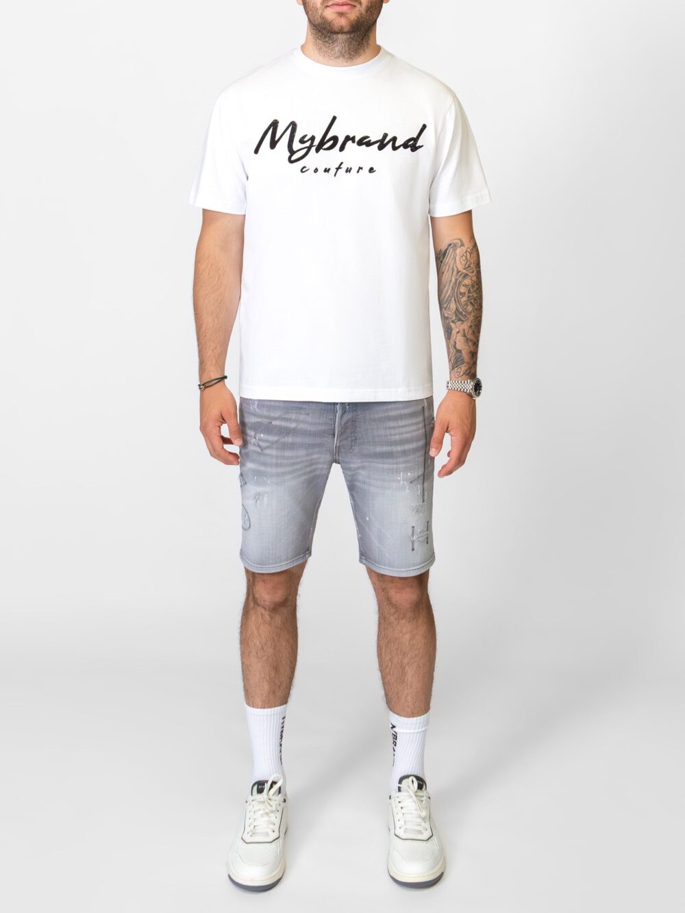 MB ALL GREY SHORT JEANS | GREY JEANS