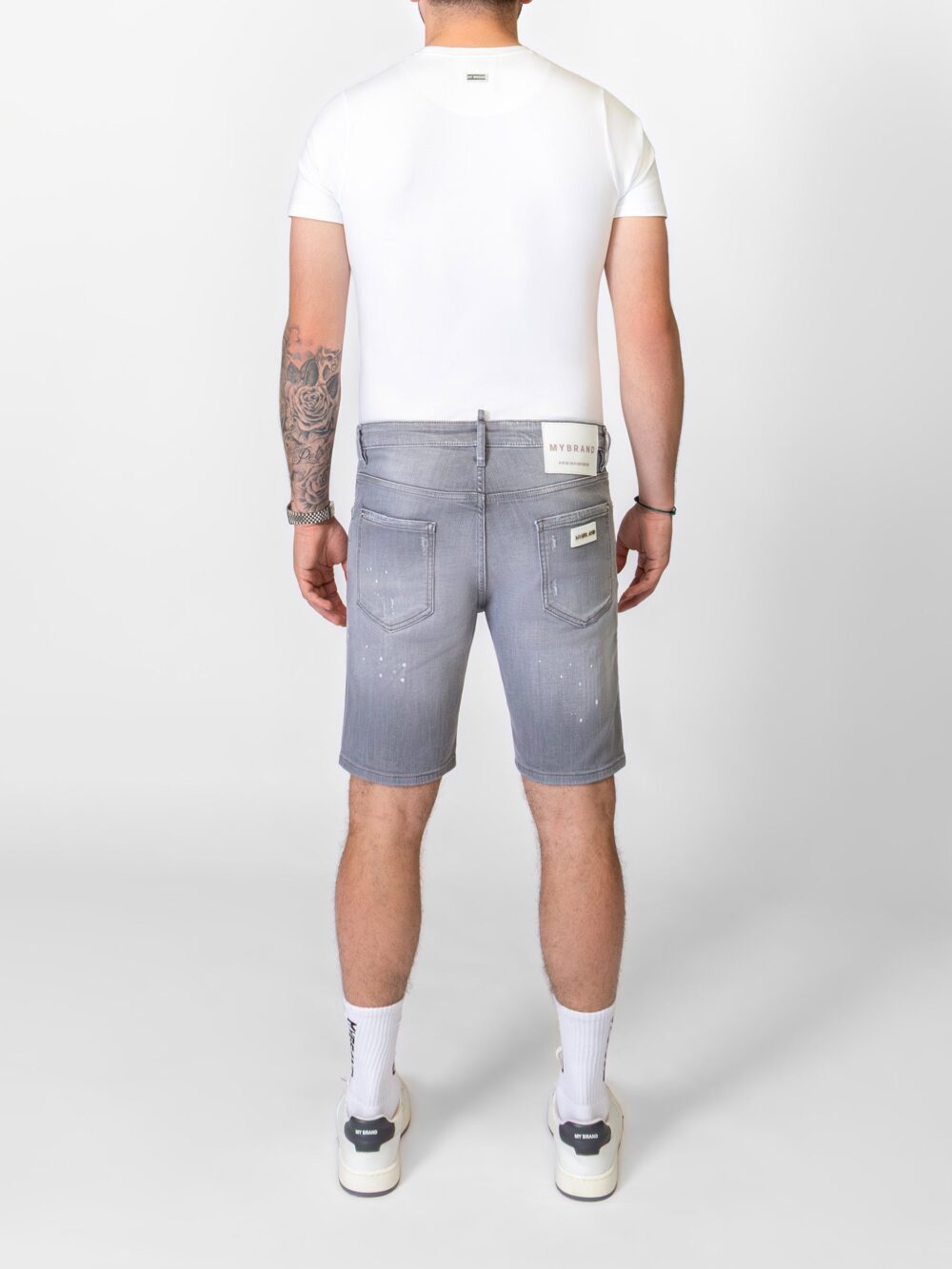 MB ALL GREY SHORT JEANS | GREY JEANS - Image 5