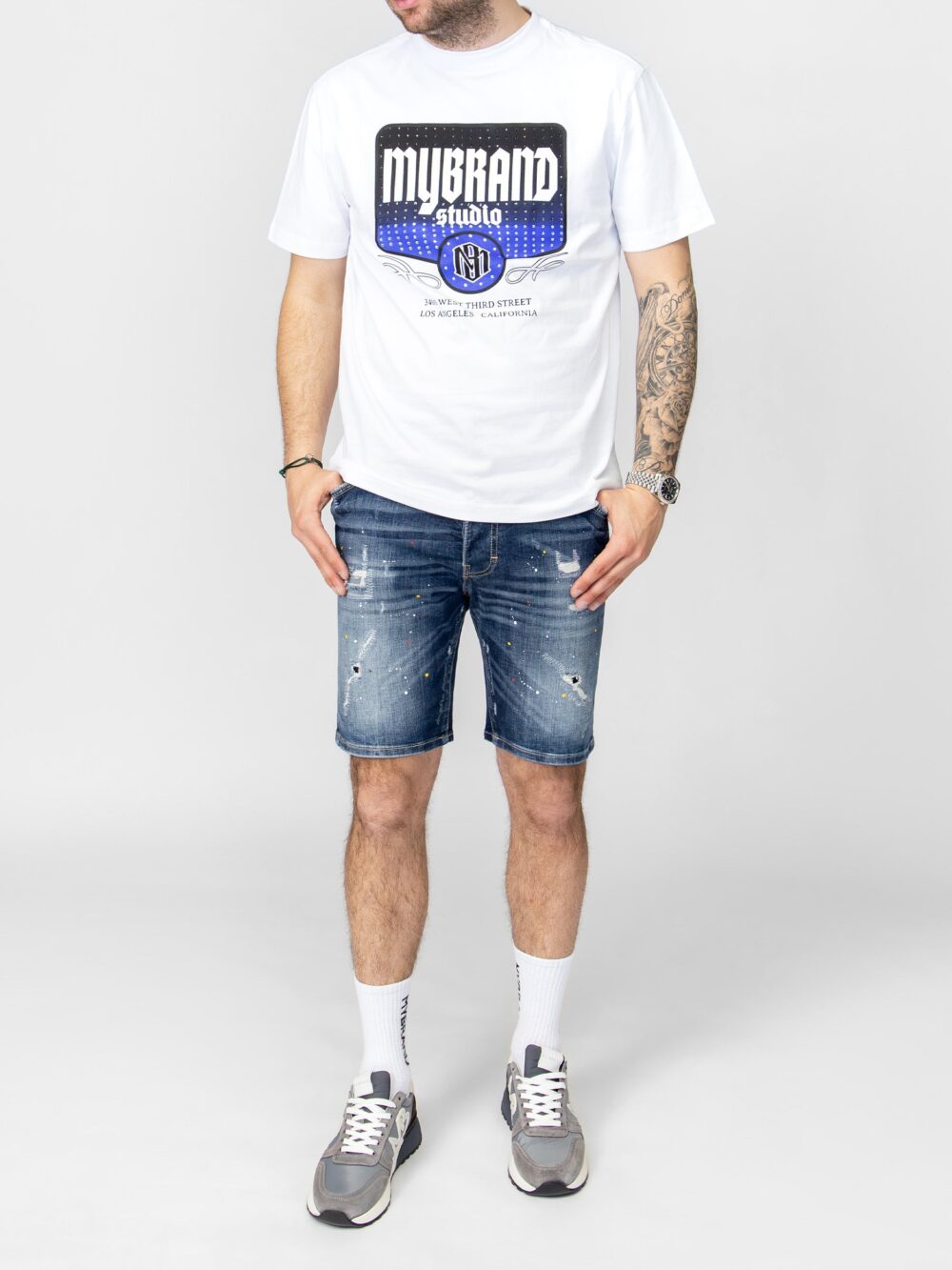 MY BRAND STUDIO URBAN STREETWEAR T-SHIRT | WHITE