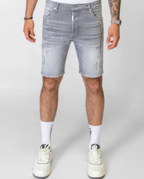 MB ALL GREY SHORT JEANS | GREY JEANS