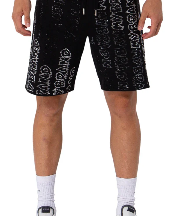 Rhinestone Gradient MB Short Black | DARK GREY
