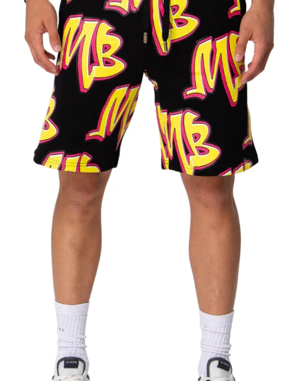 MB Graffiti Allover Short Black | BLACK