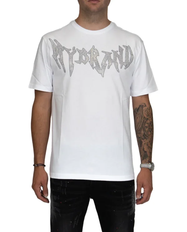 MYBRAND Winged Emblem Sparkle Tee White | WHITE