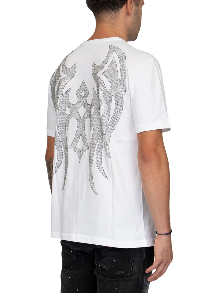 MYBRAND Winged Emblem Sparkle Tee White | WHITE - Image 8