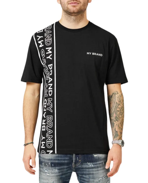 MY BRAND LINES BLACK T-SHIRT | BLACK