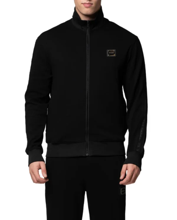 MB ESSENTIAL PIQUE BLACK TRACK JACKET | BLACK