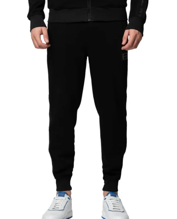 MB ESSENTIAL PIQUE BLACK TRACK PANTS | BLACK