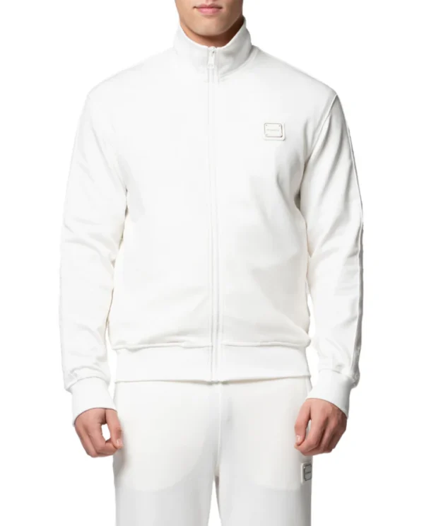 MB ESSENTIAL PIQUE WHITE TRACK JACKET | WHITE
